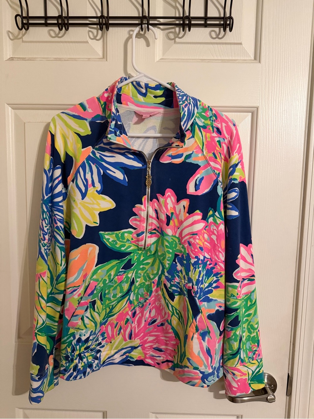 Lilly Pulitzer Half-Zip Pullover Jacket - Navy Multi